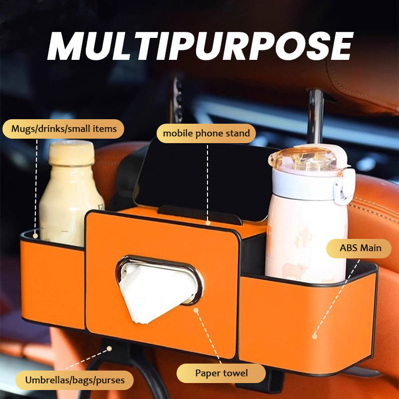 Multifunksjonell oppbevaringsboks for seteryggen i bilen