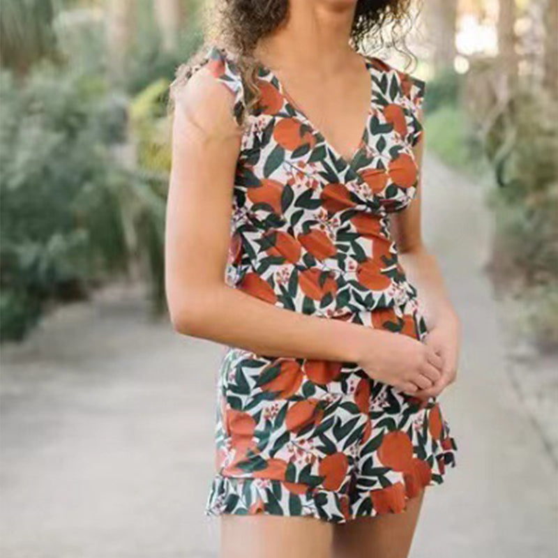 Badedrakt i ett stykke med innebygd bh og leggings