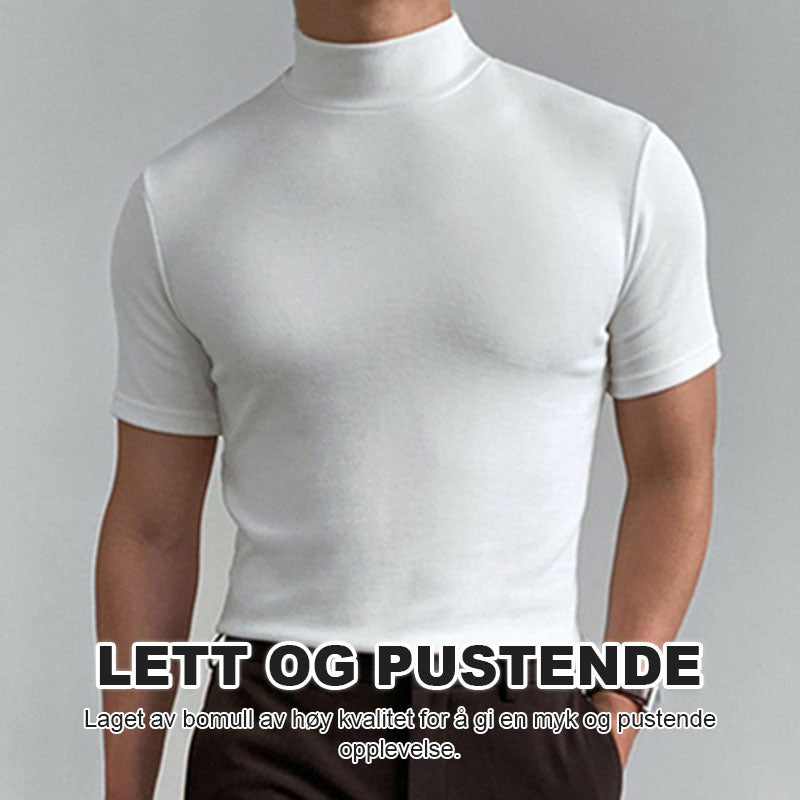 T-Skjorte Med Turtleneck Slim Fit For Menn