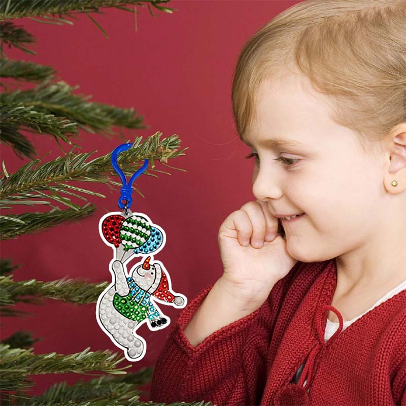 🎄✨Jule DIY diamantmaling nøkkelringsett✨🎄