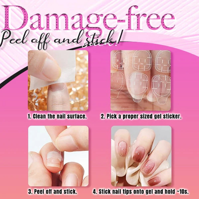 Bærbare trykk-på negleklistremerker
