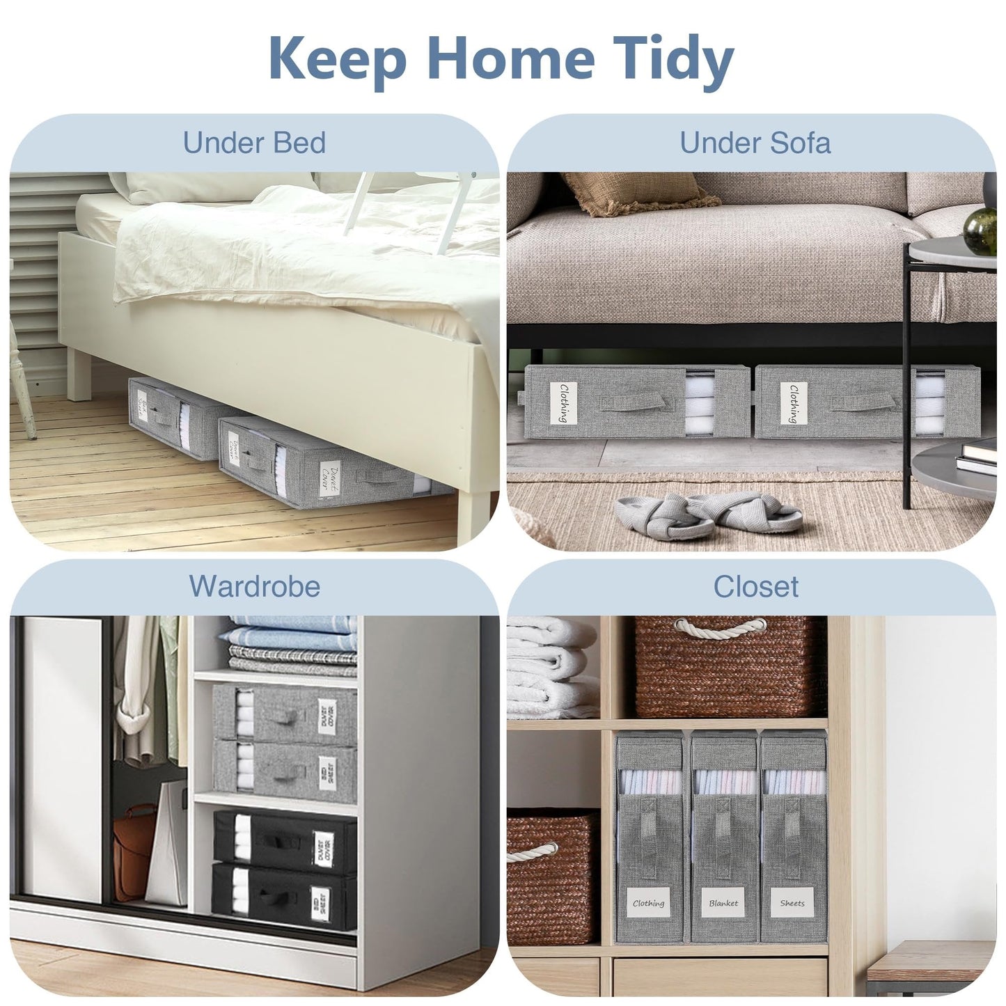 🔥Sammenleggbare skapoppbevaringsbokser