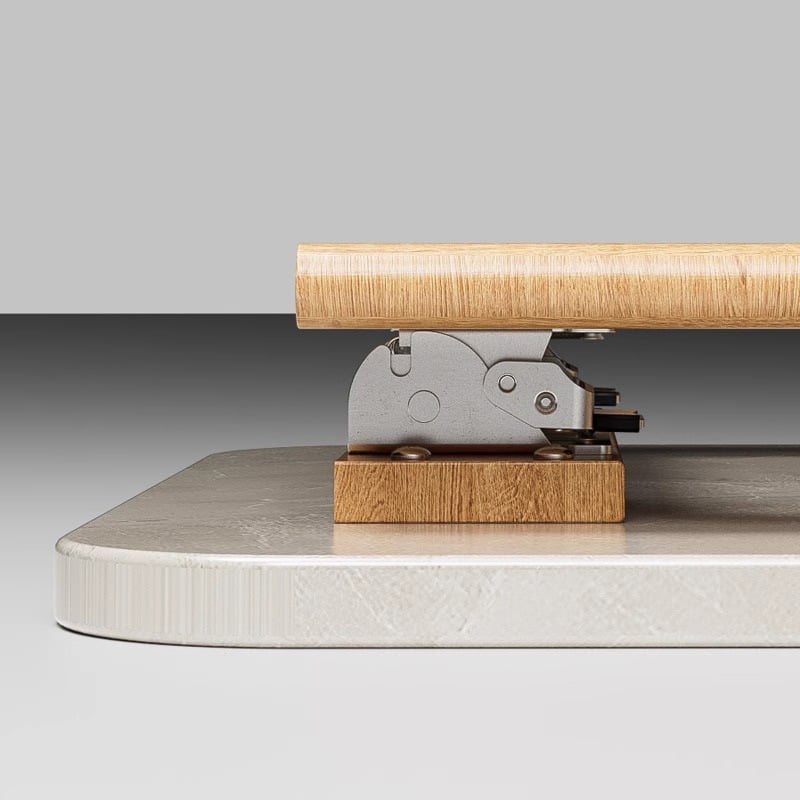 Kraftige foldbare braketter med 90° låsing - plassbesparende stålhengsler