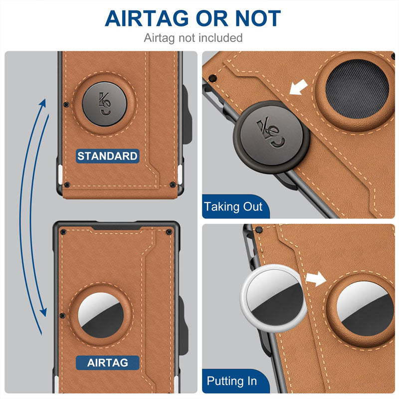 {Gratis Frakt]Lommebok med klaff for metallkort