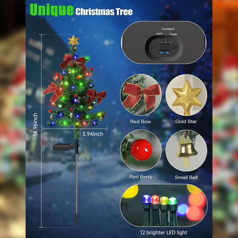 Solcelledrevne juletrelys utendørs dekorasjon vanntett