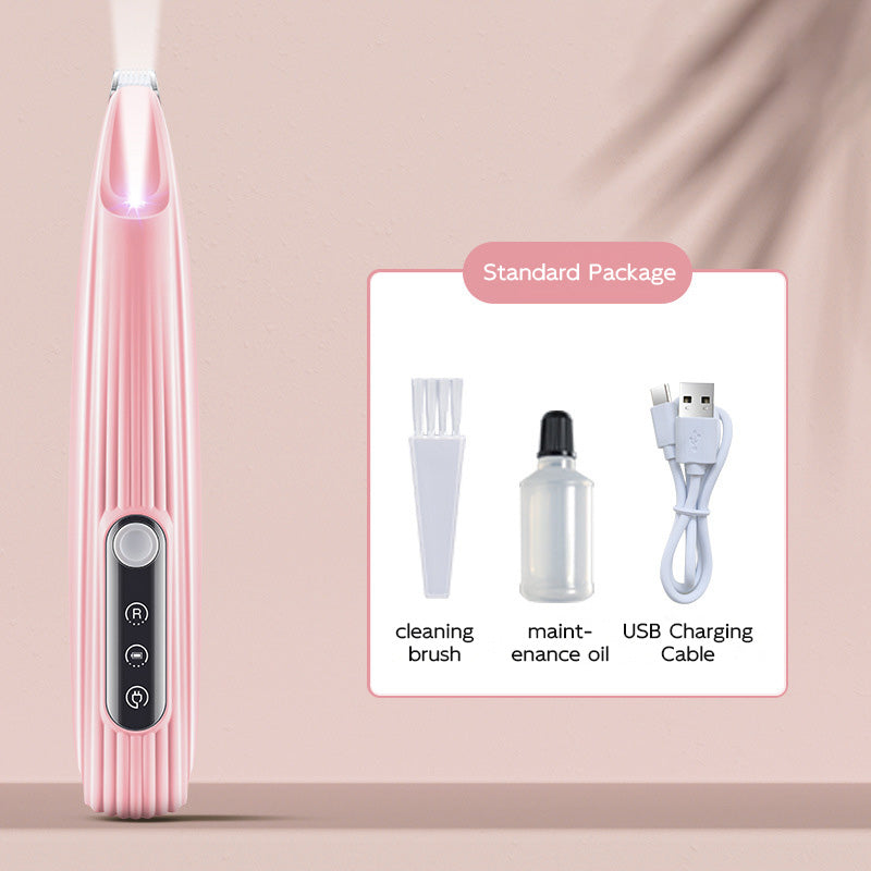 Hårtrimmer for kjæledyr med LED-lys