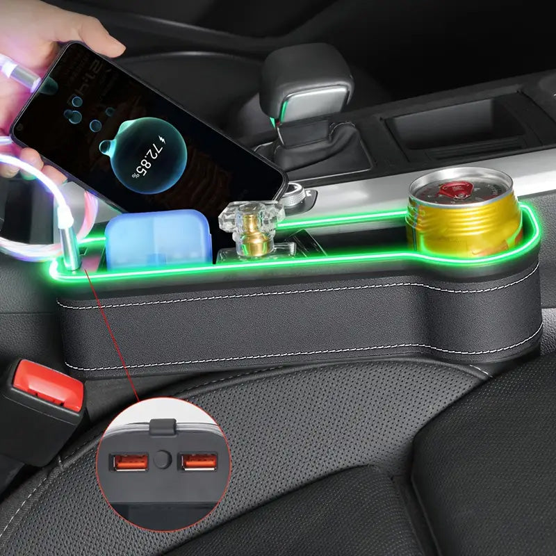 {Gratis frakt}Oppbevaringsboks for bilsete med Led-omgivelseslys