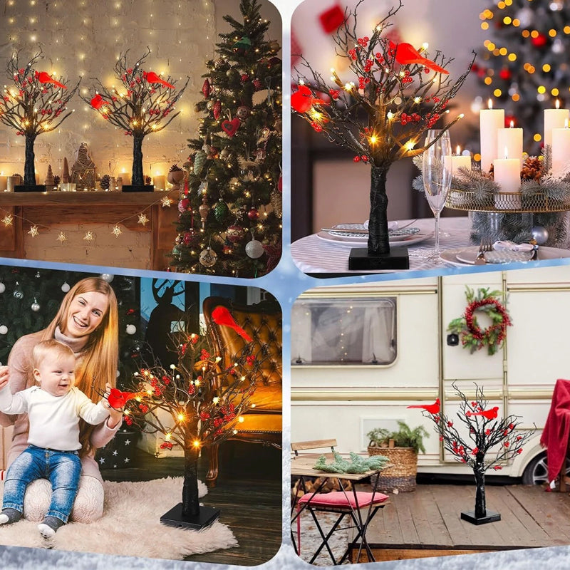 Liten rød fugletrelys