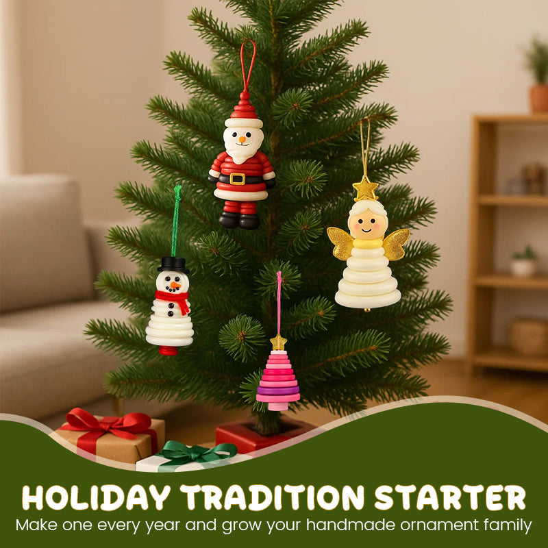 ☃️ DIY-knappsnømann-pyntesett