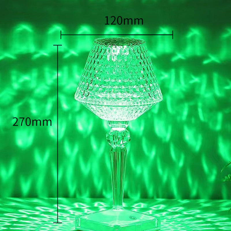 Bordlampe i krystall