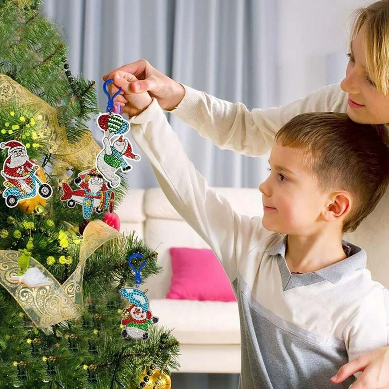 🎄✨Jule DIY diamantmaling nøkkelringsett✨🎄