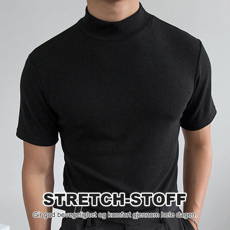 T-Skjorte Med Turtleneck Slim Fit For Menn