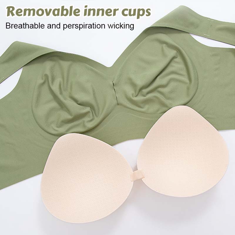 Tynn, sømløs Push Up-BH i stor størrelse