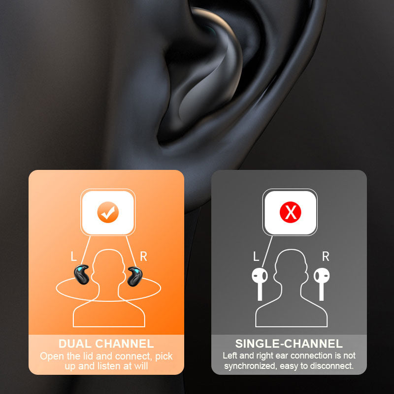 Mini Bluetooth-hodetelefoner med digitalt display og støyreduksjon