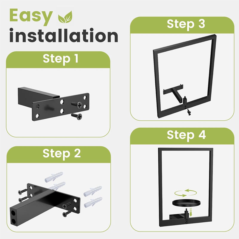 Veggmontert blomsterstativ