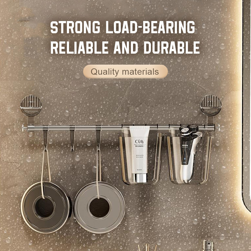 Sterkt uttrekkbart håndklestativ med sugekopp