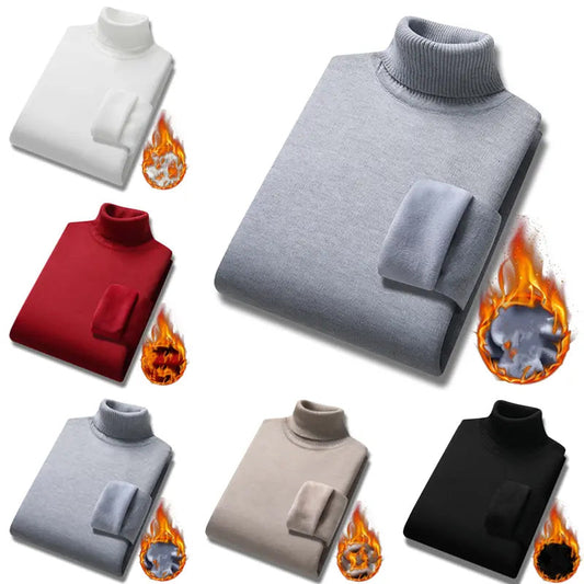 {Gratis Frakt}Høykvalitets Turtleneck Kashmirgenser For Menn Om Vinteren