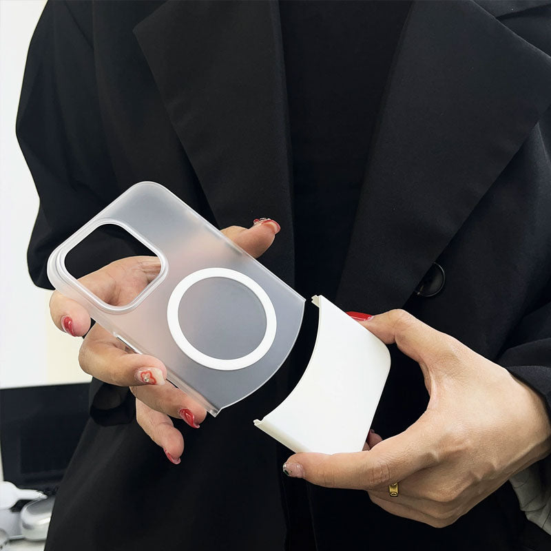 Kreativt etui med frostet kontraststikk