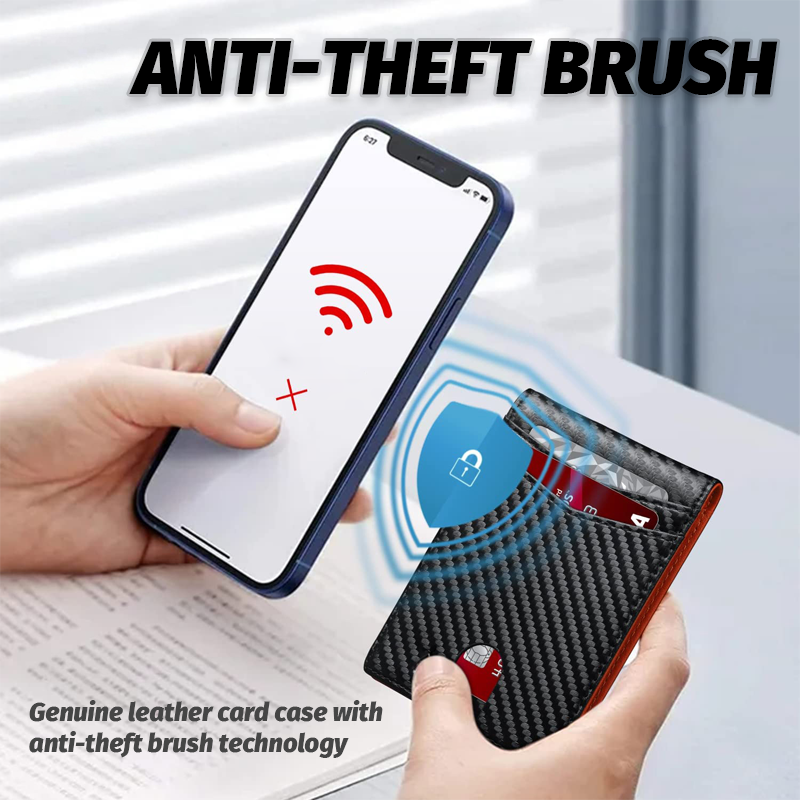 Stilig, tyverisikret skinnlommebok for forretningsfolk