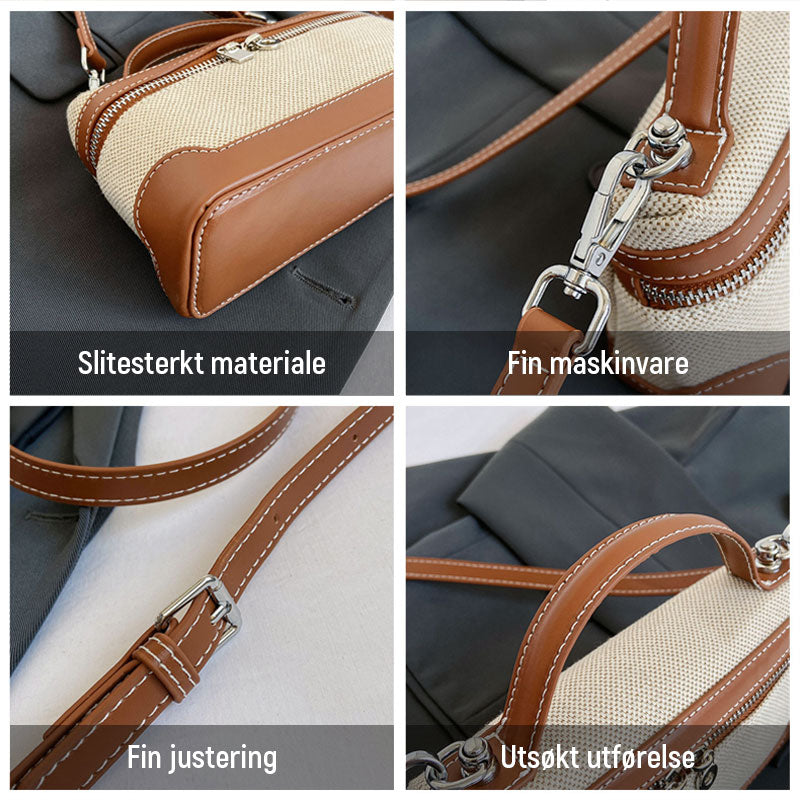 Retro Bærbar, Liten Firkantet Veske Med Kryss-Kropp