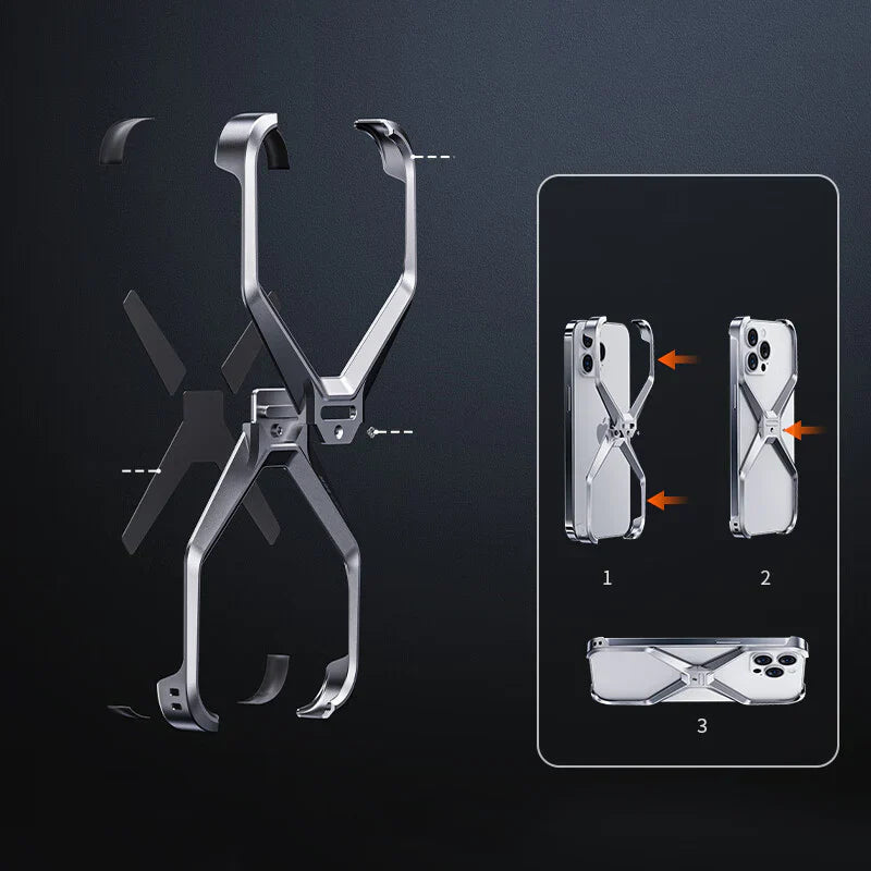 X-formet antifall-etui til bar telefon