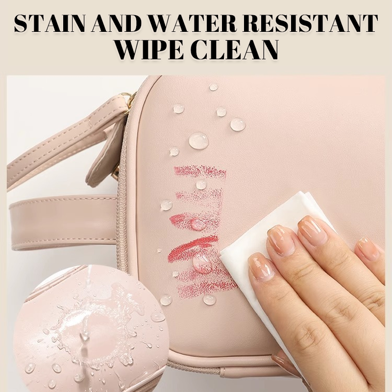 Multifunksjonell kosmetikkveske i skinn for kvinner