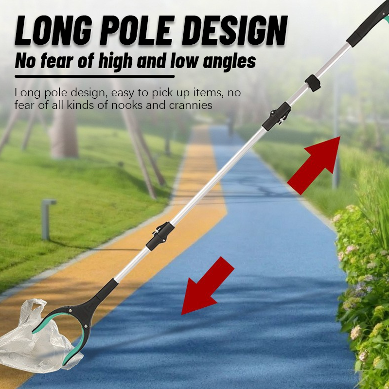 Uttrekkbar, sammenleggbar søppelklemme for pickup