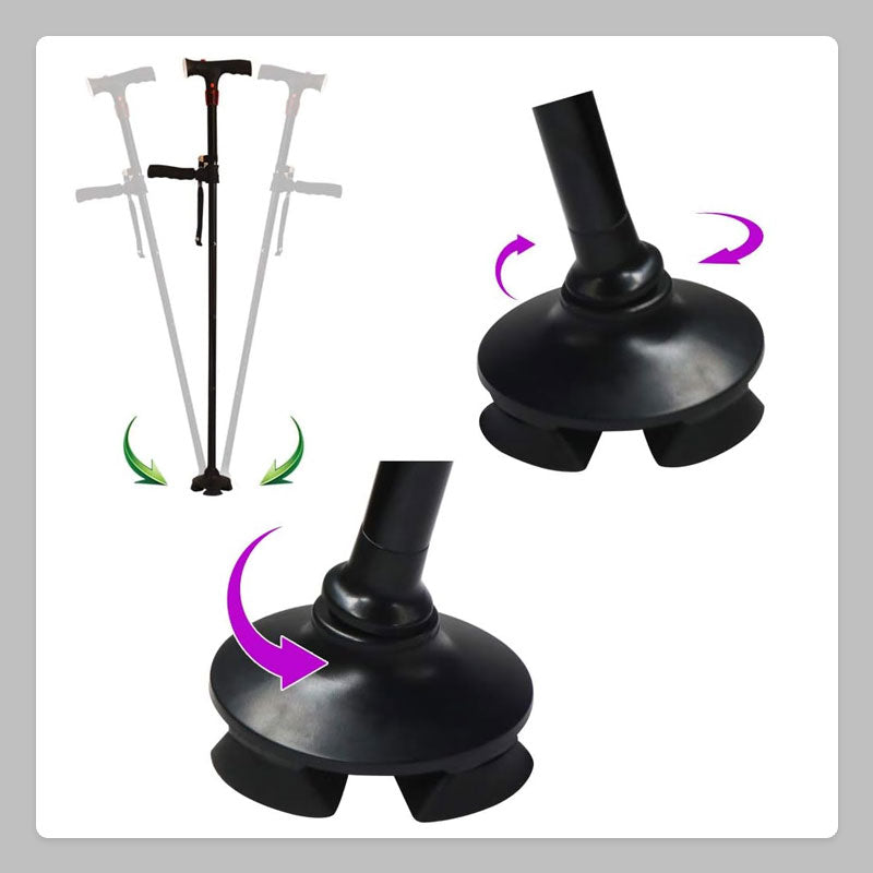 {Fratis Frakt}Alarm LED-stokk med dobbelt håndtak for eldre