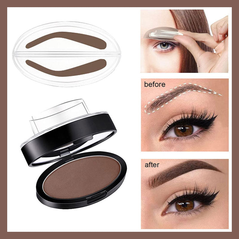 Stempeløyenbrynspudder, vanntett, svettebestandig og klissfri