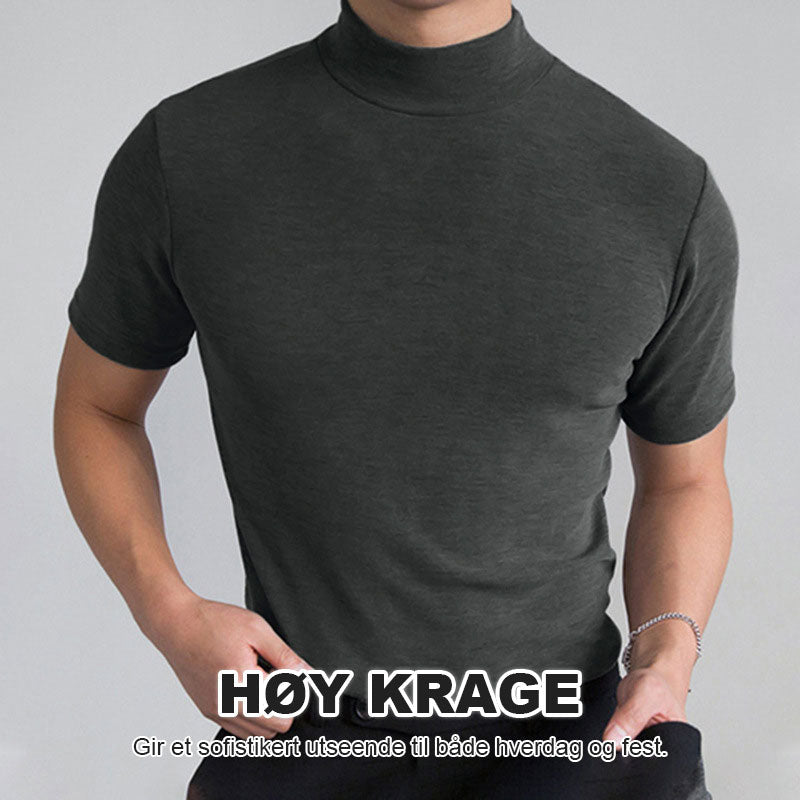 T-Skjorte Med Turtleneck Slim Fit For Menn
