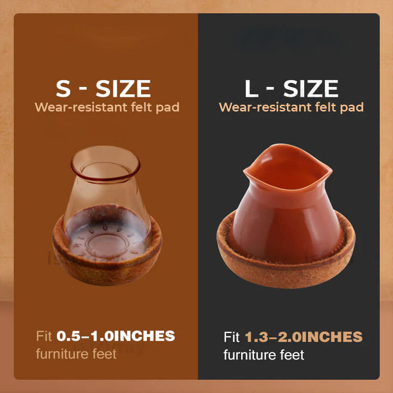 Forbedret lydløs benbeskyttelse for møbler