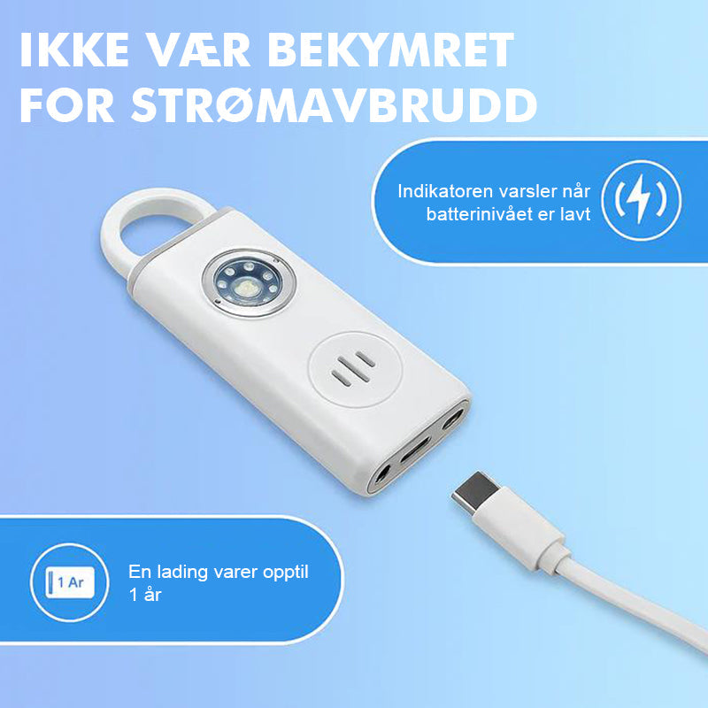 Oppladbar Personlig Forsvarsalarm