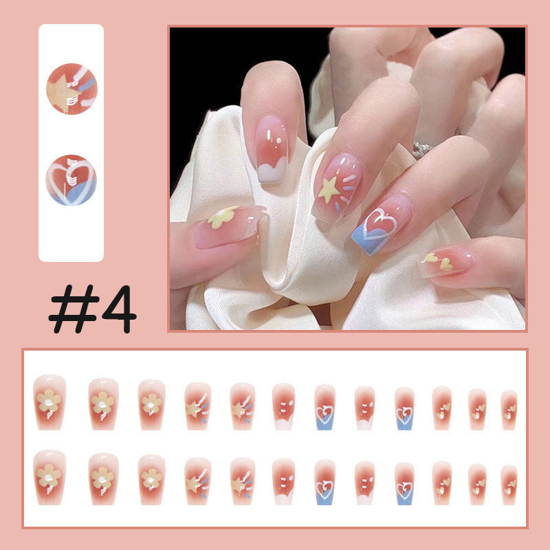 Bærbare trykk-på negleklistremerker