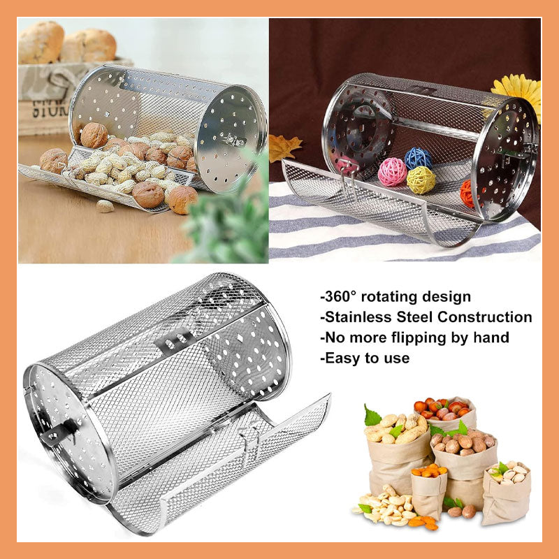 Roterende grill i rustfritt stål