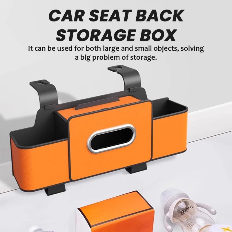 Multifunksjonell oppbevaringsboks for seteryggen i bilen