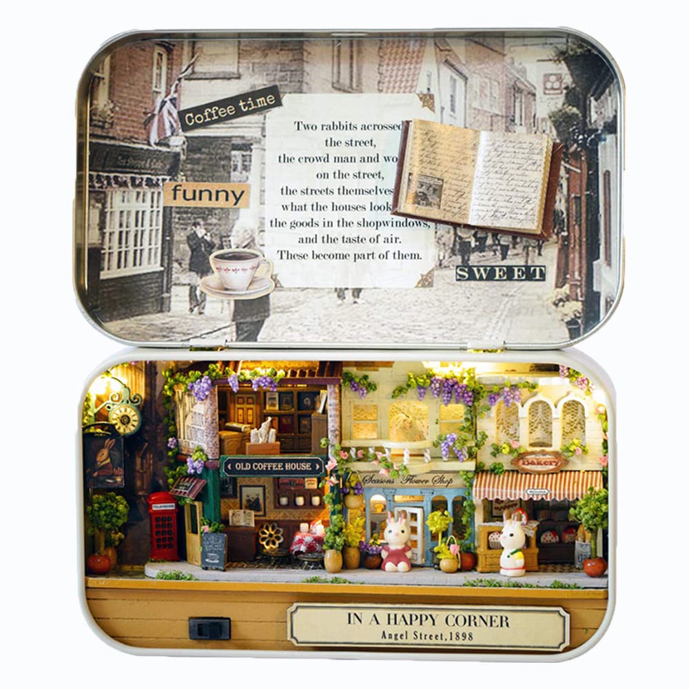 🌟 Miniatyrkinoboks – “I et lykkelig hjørne” DIY-dukkehussett i tre 🎭✨