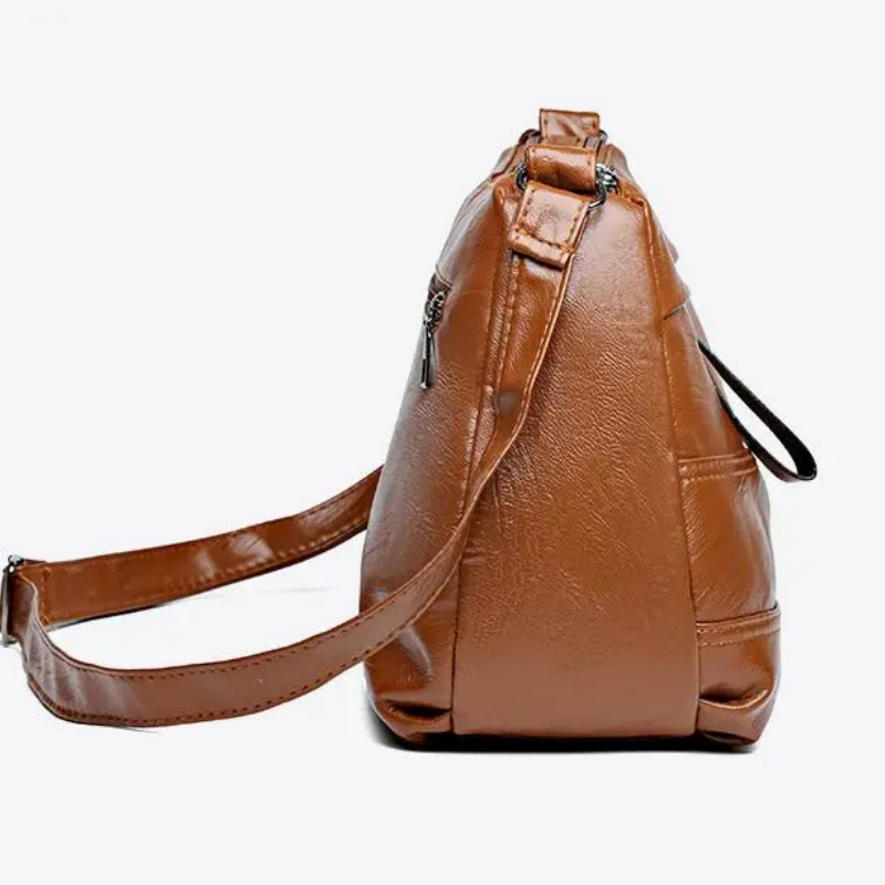 {Gratis Frakt}Retro skulderveske med stor kapasitet og flere lag