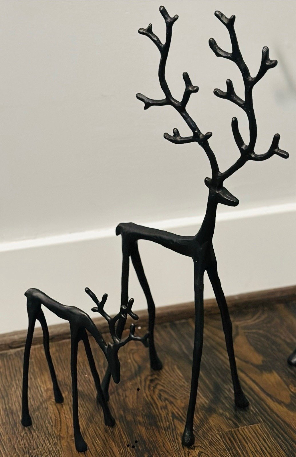 🎅 Julebestselger 🦌 Svart reinsdyrfigur, julepynt