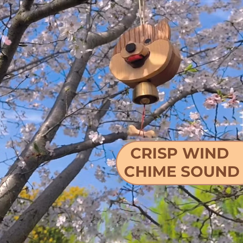 Shiba Inu vindklokke av tre