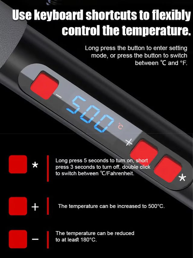 Loddebolt med innvendig oppvarming og konstant temperatur