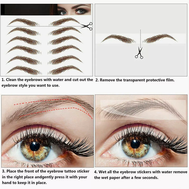 Simulering av vanntett øyenbrynsklistremerke