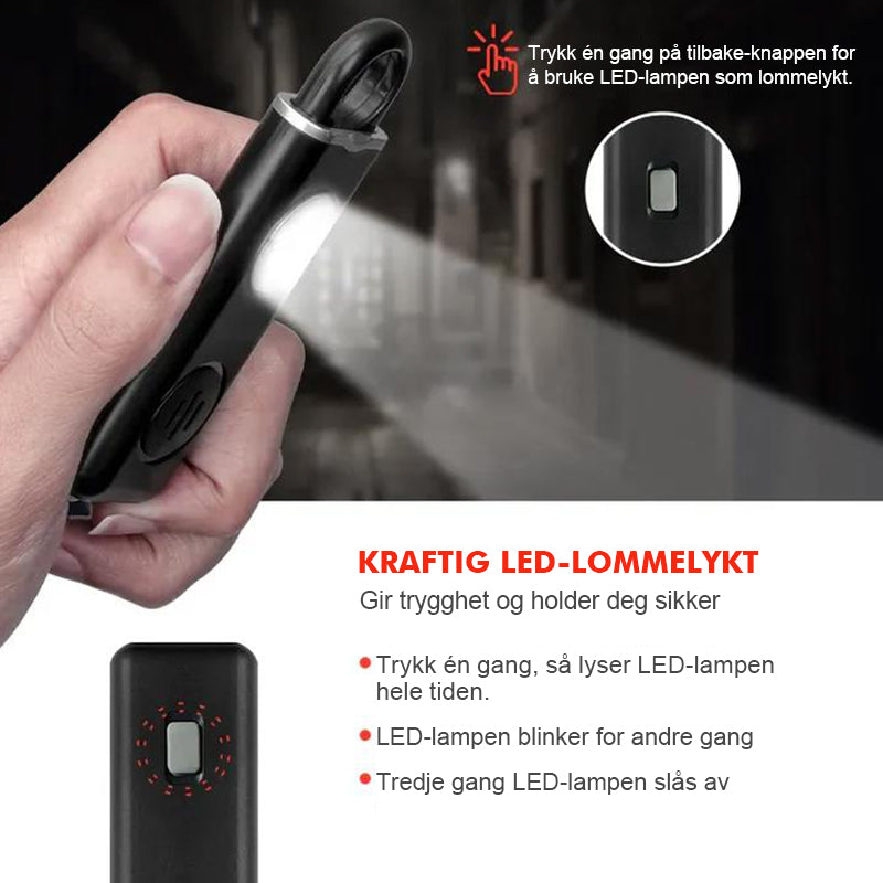 Oppladbar Personlig Forsvarsalarm