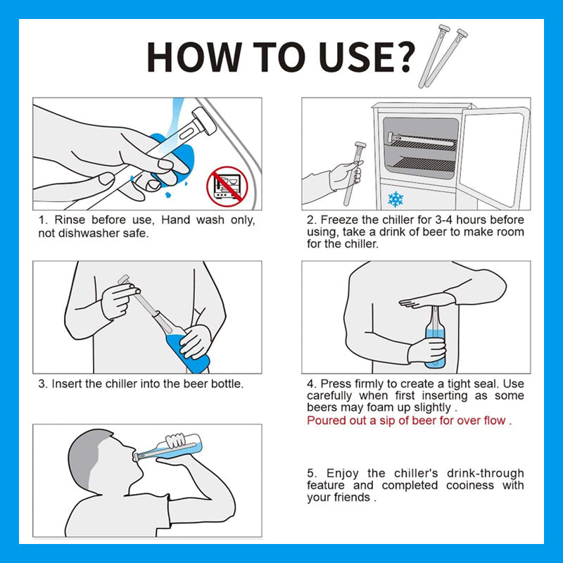 Kjølestang for drikkevarer i rustfritt stål