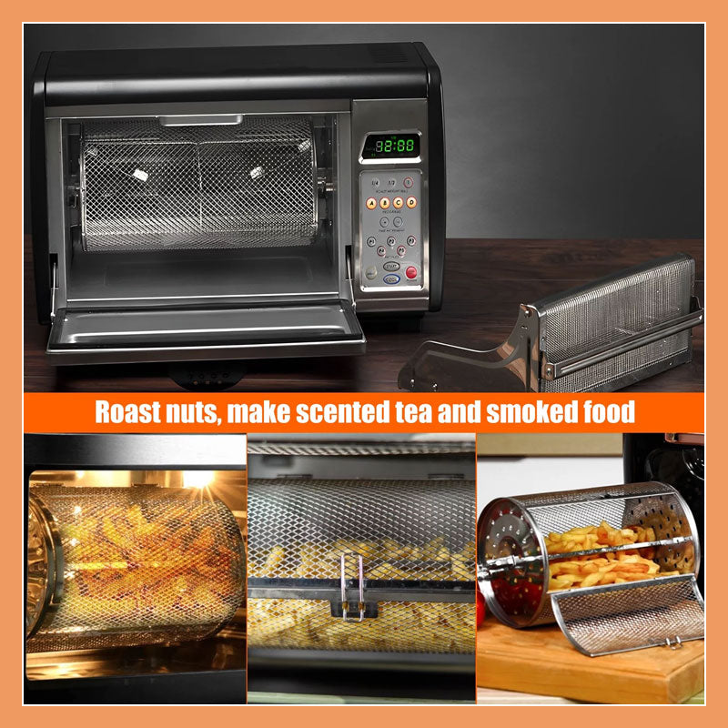 Roterende grill i rustfritt stål