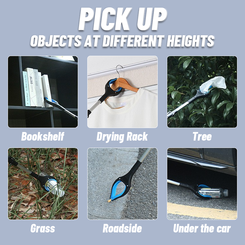 Uttrekkbar, sammenleggbar søppelklemme for pickup