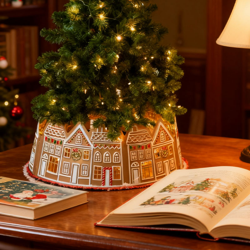 LED Pepperkake Juletrekrage（2 meter lysledning)