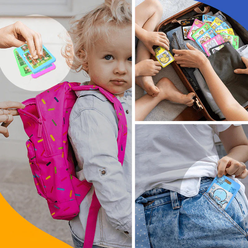 Morsomt puslespill med glidende stikksagfliser (SETT MED 5 STK)