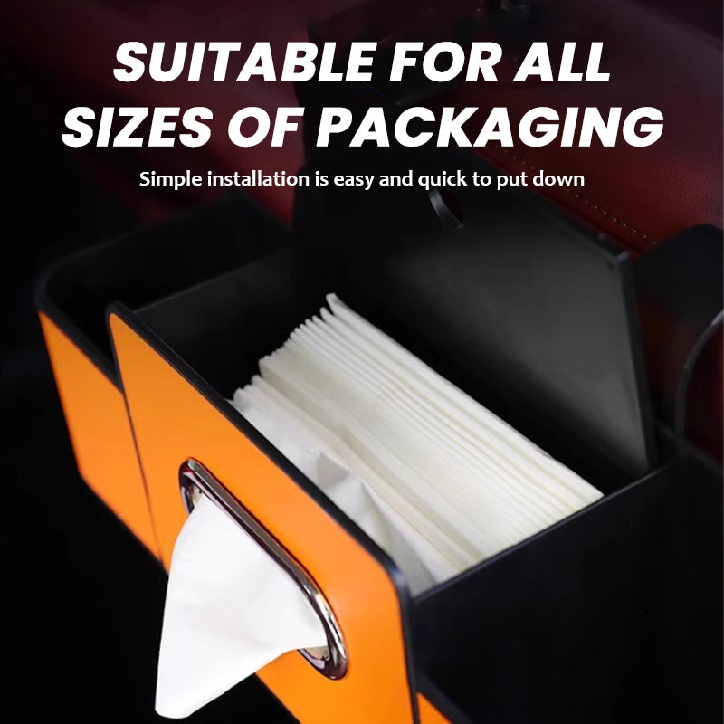 Multifunksjonell oppbevaringsboks for seteryggen i bilen