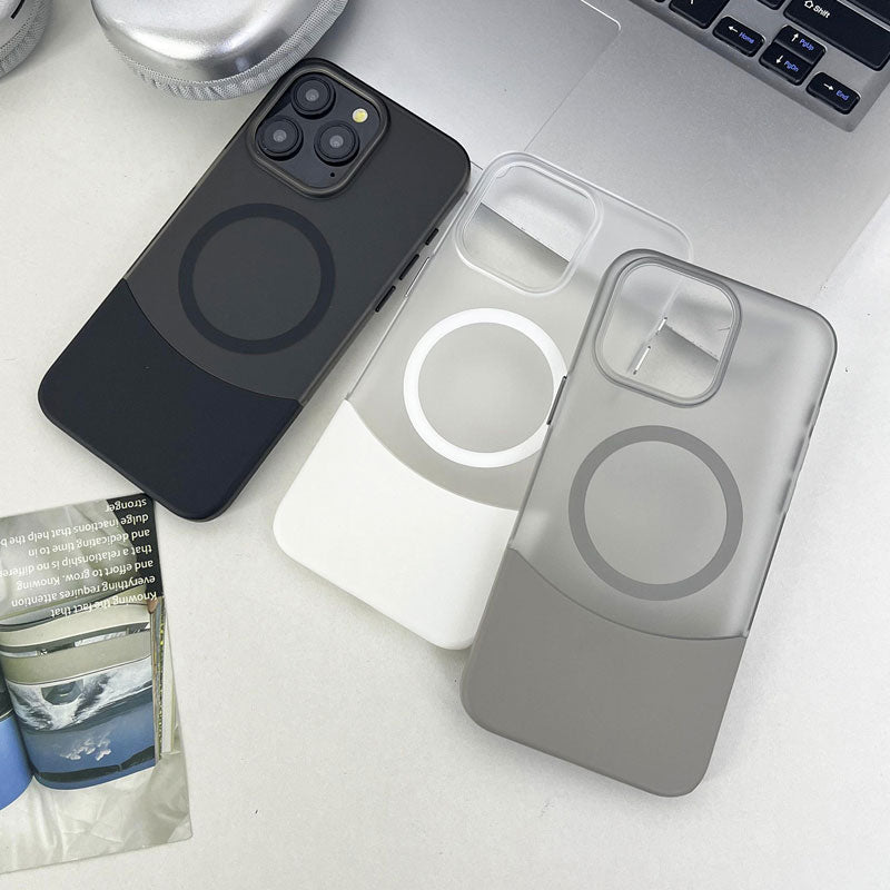 Kreativt etui med frostet kontraststikk