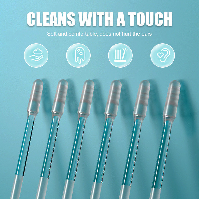 Gjenbrukbare selvklebende vattpinner for fjerning av ørevoks